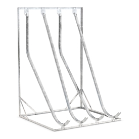Hoge fietsenparking WSM, 1-zijdig, voor banden tot B 60 mm, B 1400 x D 1467 x H 2010 mm, staal gegalvaniseerd, 4 ophangplekken
