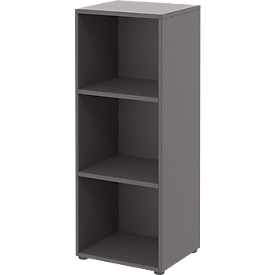 Home Office ladeblok TEMPIO, van hout, 3 vakken, 3 OH, B 400 x D 340 x H 1070 mm, antraciet
