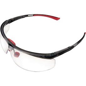 HONEYWELL Adaptec veiligheidsbril, EN 166-1FT, zwart/rode veren, heldere lens, HydroShield coating