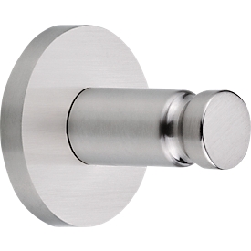 Hook tesa Moon, fastening without drilling, incl. adhesive solution, removable, stainless steel look