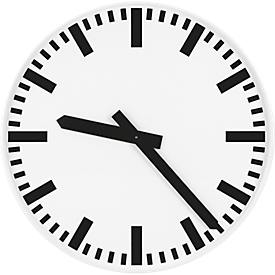 Horloge de gare radio pilotée à cadran à bâtons, Ø 500 mm