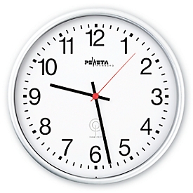 Horloge murale radio-pilotée, Ø 300 mm, blanc