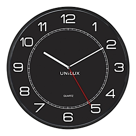 Horloge murale UNILUX Mega, quartz, Ø 57,5 cm, noir