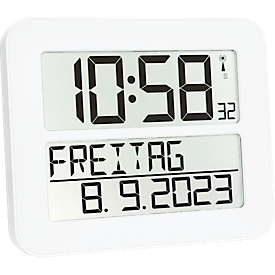 Horloge radio-pilotée Time Line MAX, blanc