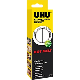 Hot glue gun cartridges UHU Hot Melt, 200 g, for all glue guns with Ø 11 mm, 10 pieces
