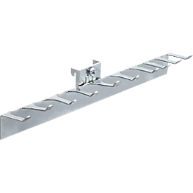 Houder WFI, voor geperforeerde platen met gatmaat 9 x 9 mm &amp; gatafstand 38 mm, L 250 x B 25 x H 30 mm, staal