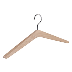 Houten kleerhanger Rudolf Weber KG Hout, hangerdikte 22 mm, draaibare haak, 4 stuks, gelakt beukenhout