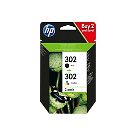 HP 302 - 2er-Pack - Schwarz, Farbe (Cyan, Magenta