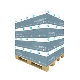 HP Kopierpapier Home and Office A4 80 g/m², weiss ECF, für Inkjet/Laser/Kopierer, 1 Palette mit 100.000 Blatt