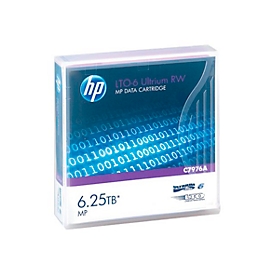 HP LTO6- Ultrium datacassettes, paars, 2,5 TB, 6,25 TB bij 2,5:1 comprimering
