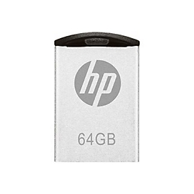 HP v222w - 64 Go - USB Type-A - 2.0 - 14 Mo/s - Sans capuchon - Argent