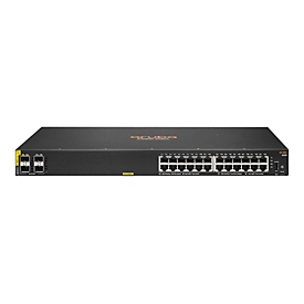HPE Aruba 6000 24G Class4 PoE 4SFP 370W Switch - Switch - managed - 24 x 10/100/1000 (PoE+) + 4 x Gigabit SFP - Seite-zu-Seite-Luftstrom - an Rack montierbar
