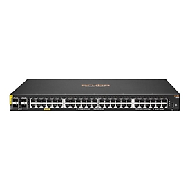 HPE Aruba 6000 48G Class4 PoE 4SFP 370W Switch - Switch - managed - 48 x 10/100/1000 (PoE+) + 4 x Gigabit SFP - Seite-zu-Seite-Luftstrom - an Rack montierbar