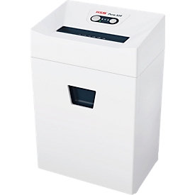 HSM Pure document shredder, security level P4, particle cut 3.9 x 30 mm, up to 25 l, plastic &amp; metal, white