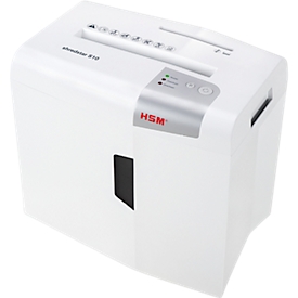 HSM Shredstar S10 document shredder, security level 2, strip cut 6 mm, 10 sheets, white
