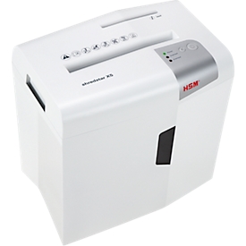 HSM shredstar X5 document shredder, security level 4, particle cut 4.5 x 30 mm, 5 sheets, white-silver