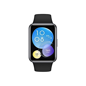 Huawei Watch Fit 2 Active - Midnight Black - intelligente Uhr mit Riemen - Silikon - Midnight Black - Handgelenkgröße: 130-210 mm