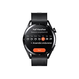 Huawei Watch GT 3 - Active Edition - 46 mm - Black Steel - intelligente Uhr mit Riemen - Flouroelastomer