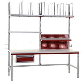 Hüdig+Rocholz complete inpaktafel comfort systeem Flex, 2000 mm, uitgebreide accessoires