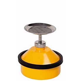 Humidificateur économique, en tôle d'acier, jaune, 1 l, Ø 178 x H 200 mm, plaque d'arrosage à ressort