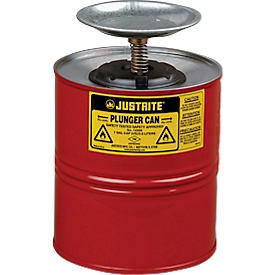 Humidificateur économique Justrite, en tôle d'acier PREMIUM Line, rouge, ø 185 x H 267 mm, 4 l