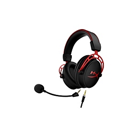 HyperX Casque De jeu Cloud Alpha (noir rouge) - Avec fil - Gaming - 13 - 27000 Hz - 298 g - Casque - Noir - Rouge