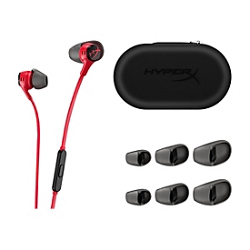 HyperX Cloud Earbuds II - Ohrhörer mit Mikrofon - im Ohr - kabelgebunden - 3,5 mm Stecker - Rot