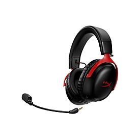 HyperX Cloud III - Headset - ohrumschließend - 2,4 GHz - kabellos - Schwarz, Rot
