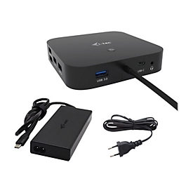 i-Tec - Dockingstation - USB-C / USB4 / Thunderbolt 3 / Thunderbolt 4 - HDMI, 2 x DP++ - 1GbE - 112 Watt
