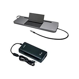 i-Tec USB-C Metal Ergonomic 4K 3x Display Docking Station with Power Delivery 85 W - station d'accueil - USB-C / Thunderbolt 3 - VGA, HDMI, DP - GigE