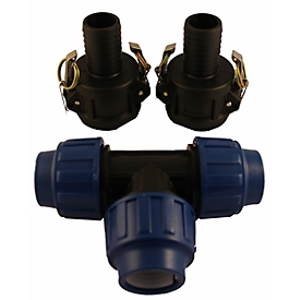 IBC tankkoppeling, set voor 2 tanks, verlenging DN 40