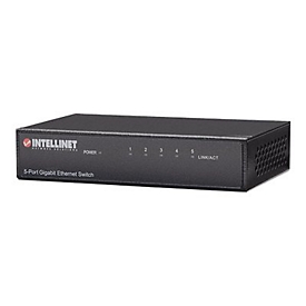 IC Intracom Intellinet 5-Port Gigabit Ethernet Switch, Metal