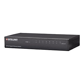 IC Intracom Intellinet 8-Port Gigabit Ethernet Switch, Metal