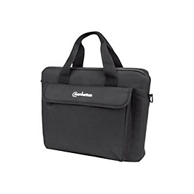 IC Intracom Manhattan London Laptop Bag 12.5", Top Loader, Black, LOW COST, Accessories Pocket, Shoulder Strap (removable)