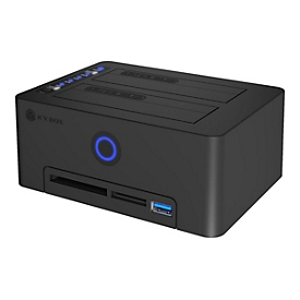 ICY BOX IB-1233CL-CR - HDD / SSD Dockingstation - Klonstation Schächte: 2 - 2,5" / 3,5" gemeinsam genutzt (6,4 cm/8,9 cm gemeinsam genutzt) - SATA 6Gb/s - USB 3.2 (Gen 1)