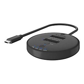 ICY BOX IB-1612MCL-CU31 - SSD-Dockingstation Schächte: 2 - M.2 - M.2 NVMe Card - USB-C 3.2 (Gen 2) - Schwarz