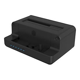 ICY BOX IB-2914MSCL-C31 - HDD / SSD Dockingstation - 2,5" / 3,5" gemeinsam genutzt, M.2 (6,4 cm/8,9 cm gemeinsam genutzt) - SATA 6Gb/s - USB 3.2 (Gen 2) - Schwarz