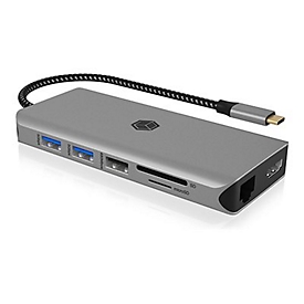ICY BOX IB-DK4061-CPD - Dockingstation - USB-C - 2 x HDMI - 1GbE - 100 Watt