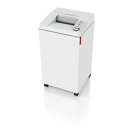 IDEAL Aktenvernichter 2604 SMC, Minischnitt 0,8 x 5 mm, P-7, 100 l, 4-6 Blatt Schnittleistung, mit Rollen, Blauer Engel, grau