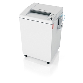 IDEAL Aktenvernichter 4005 MC, Mikroschnitt 0,8 x 12 mm, P-6, 165 l, 13-15 Blatt Schnittleistung, Öler, mit Rollen, Blauer Engel, grau