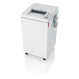IDEAL papiervernietiger 3105 SMC, minisnede 0,8 x 5 mm, P-7, 140 l, 11-12 vel snijcapaciteit, olievernevelaar, met rollen, Blaue Engel, grijs
