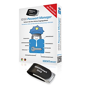 IdentSmart Passwort Manager ID50, bis zu 500 Passwörter, Microsoft/Android