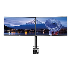 Iiyama DS1002C-B1 - Befestigungskit - einstellbarer Arm - für 2 Monitore - Schwarz
