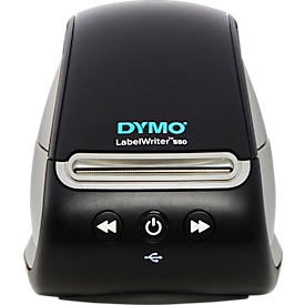 Imprimante d'étiquettes DYMO® LabelWriter™ 550, impression thermique directe, 300 x 300 ppp, 62 étiquettes/min, fonction de détection automatique, USB, étiquettes incluses.