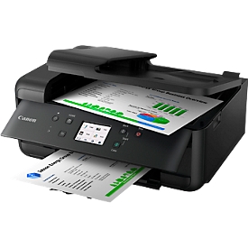 Imprimante multifonction Canon PIXMA TR7650, 4 en 1, USB/WLAN/Cloud, recto-verso automatique/impression mobile/impression sans marge, jusqu'à A4, 5 cartouches d'encre incluses