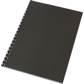 Inbindcovers, PP, voor achterzijde, zwart