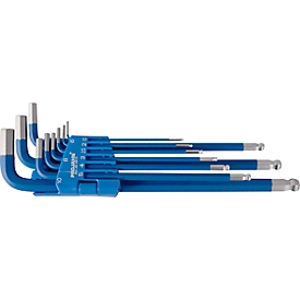 Inbussleutel-set Projahn, 9-delig, voor binnen-6kant 1,5-10 mm, lang, S2-staal blauw