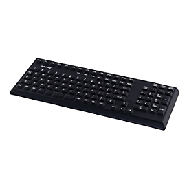 InduKey InduProof 2 TKG-105-IP68-BLACK-USB-DE - Tastatur - Silikon, mit kurzhubigen Tasten - Robust - waschbar - USB