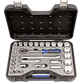 Industrie dopsleutelkoffer, 1/2" maat, 30-delig