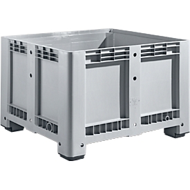 Industriebox - Polyethylen - L 1200 x B 1000 x H 760 mm - 610 Liter - mit 4 Füßen - geschlossen